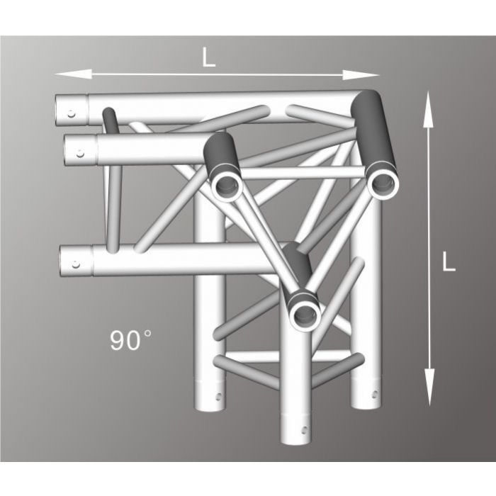 ALUTRUSS ALU33105RB ALUMINIUM THREE-WAY TRI-TRUSS RIGHT CORNER / 290MM