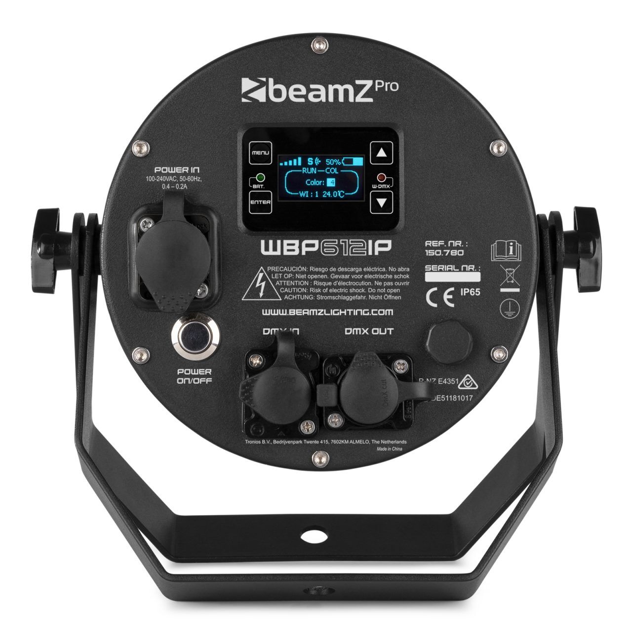 WBP612IP Battery Powered Aluminium IP65 LED PAR 6-in-1 LEDs - Image 2
