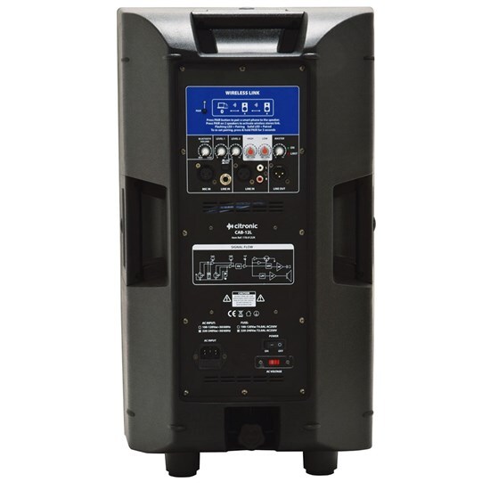 Citronic CAB-12L 12" Active PA Speaker w/ Bluetooth Link (1200W) - Image 2