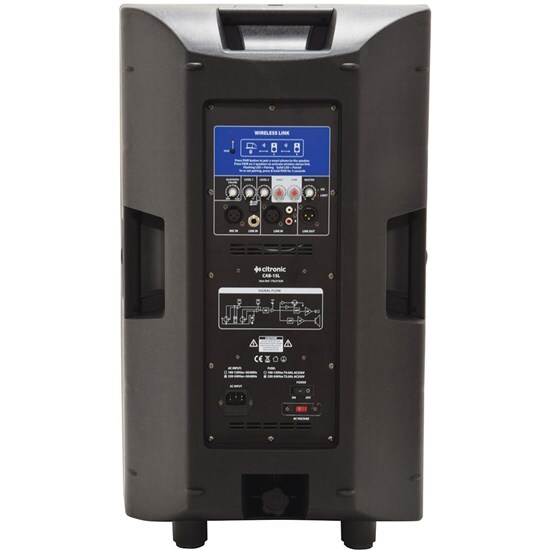 Citronic CAB-15L 15" Active PA Speaker w/ Bluetooth Link (1400W) - Image 2