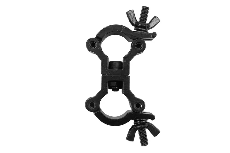 Event Lighting CLAMPDP20B - Aluminium Double Swivel Pipe Clamp (Suits 19-23mm) - Black