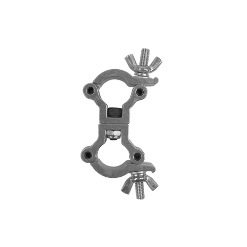 Event Lighting CLAMPDP20S - Aluminium Double Swivel Pipe Clamp (Suits 19-23mm) - Silver - Image 2