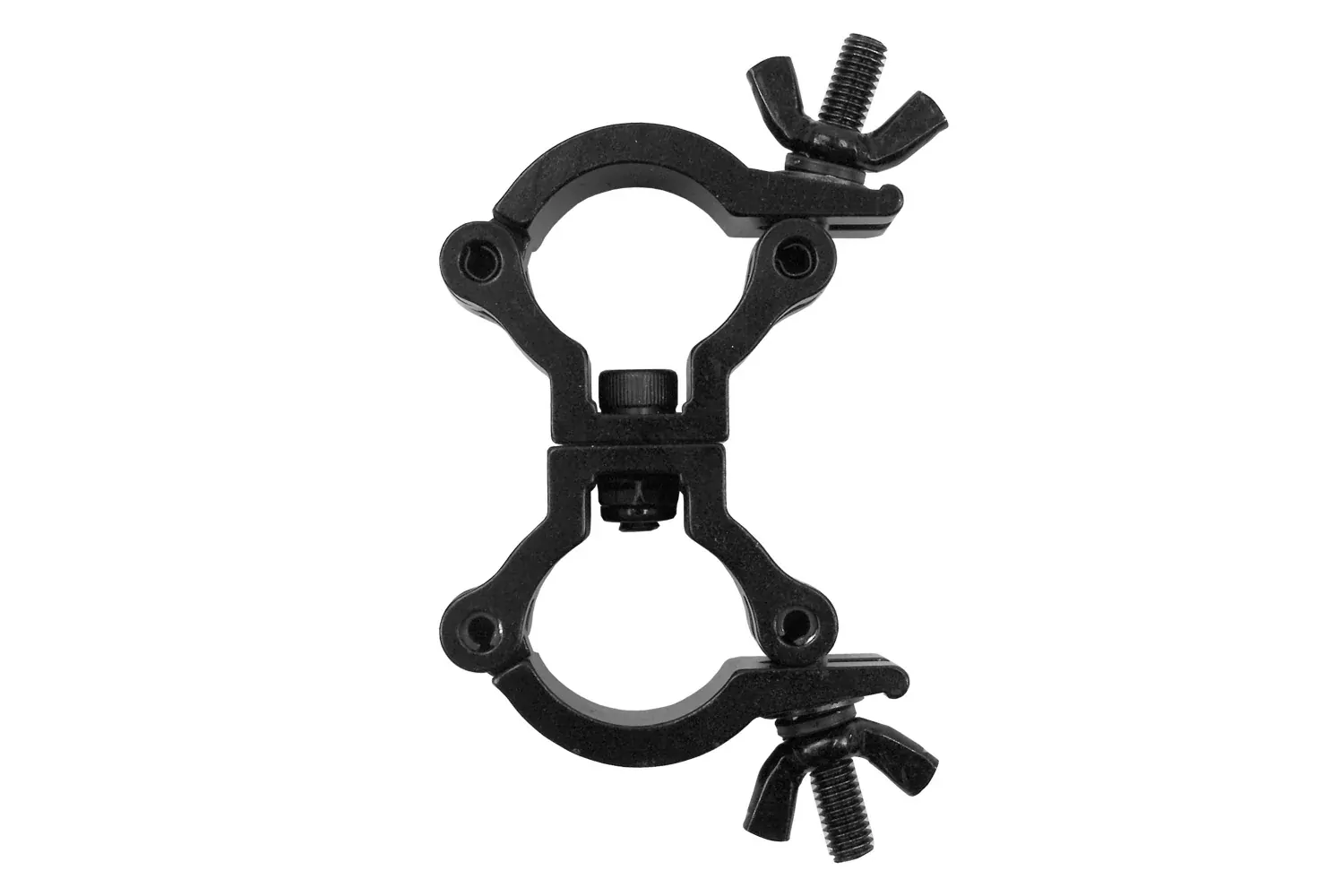 Event Lighting CLAMPDP25B - Aluminium Double Swivel Pipe Clamp (Suits 23-27mm) - Black