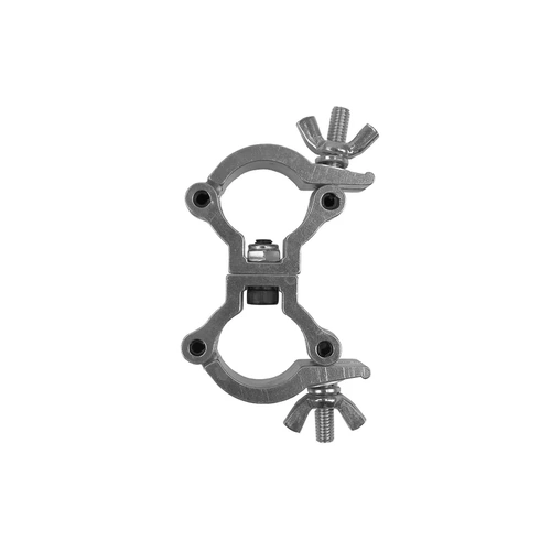 Event Lighting CLAMPDP25S - Aluminium Double Swivel Pipe Clamp (Suits 23-27mm) - Silver - Image 2