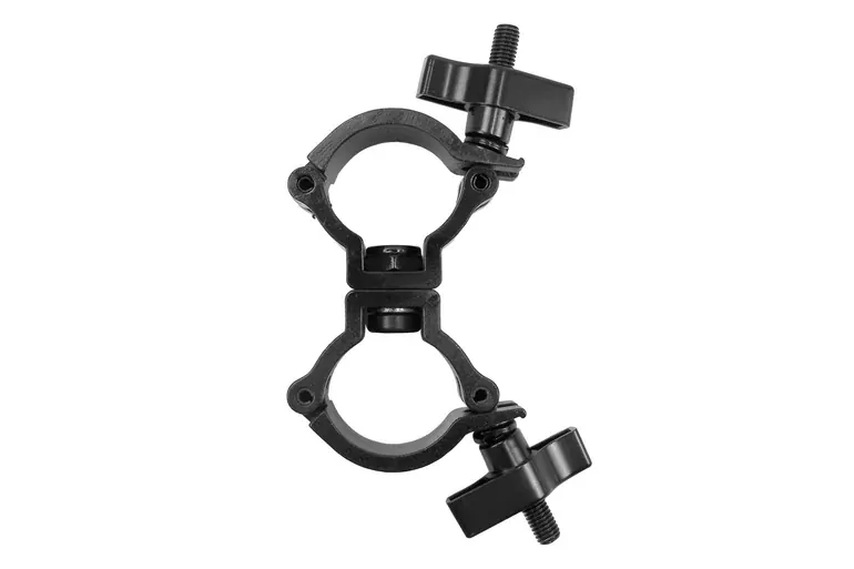 Event Lighting CLAMPDP38B - Aluminium Double Swivel Pipe Clamp (Suits 35-40mm) - Black