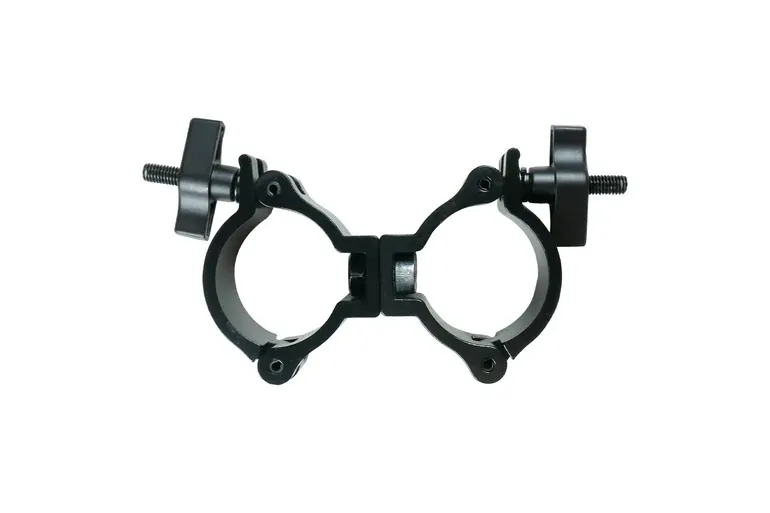 Event Lighting CLAMPDP50L - Aluminium Double Swivel Pipe Clamp (Suits 46-51mm) - Black
