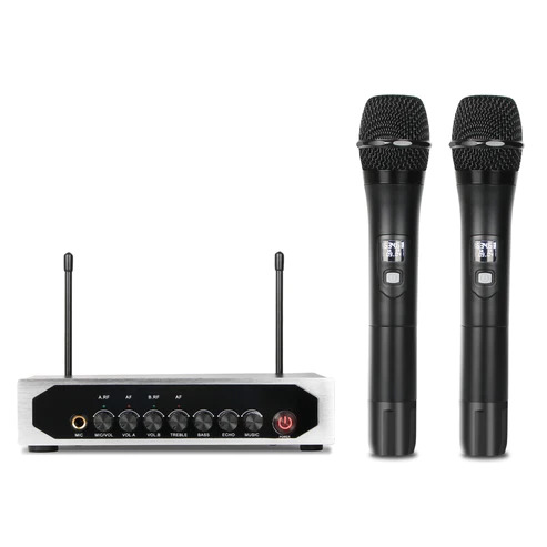 E-Lektron Portable UHF Tunable Wireless Karaoke Microphone System