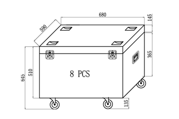 EVENT LIGHTING PAR12BDCASEWC - Road Case for Par 12 with Barn Doors - Image 3