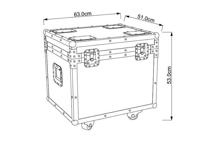 EVENT LIGHTING PAR6CASEWC - Charging Road Case for Battery Par 6 - Image 3