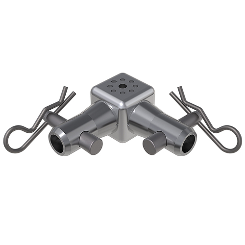 GLOBAL TRUSS F14 (20mmO) 6 Way Connection Dice with 2 Half-Spigots, Pins & R-Clips - Image 2