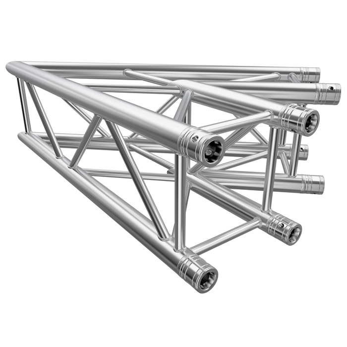 GLOBAL TRUSS F34 Square Truss 2 Way 45 Degree Corner with Spigots, Pins & R-Clips