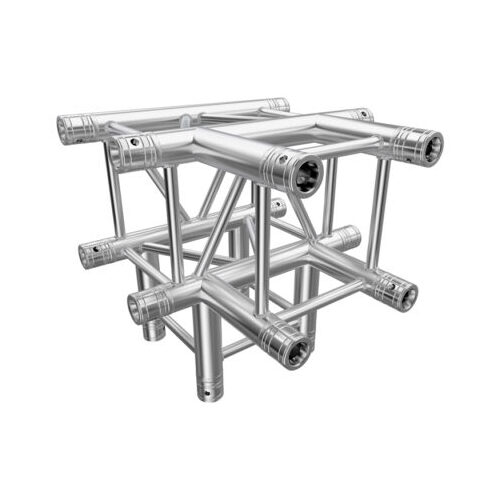 GLOBAL TRUSS F34 Square Truss 4 Way T- to Vertical Junction with Spigots, Pins & R-Clips - Image 2