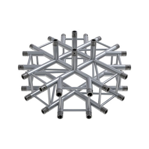 GLOBAL TRUSS F34 Square Truss Special 9 Way Junction with Spigots, Pins & R-Clips - Image 2