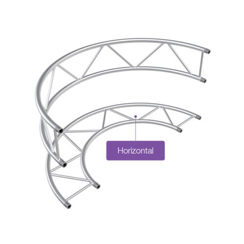F42P Flat 2.0mR (4.0mO) 90 Degree Radial Truss - Horizontal (4 parts to a Circle) - Image 2