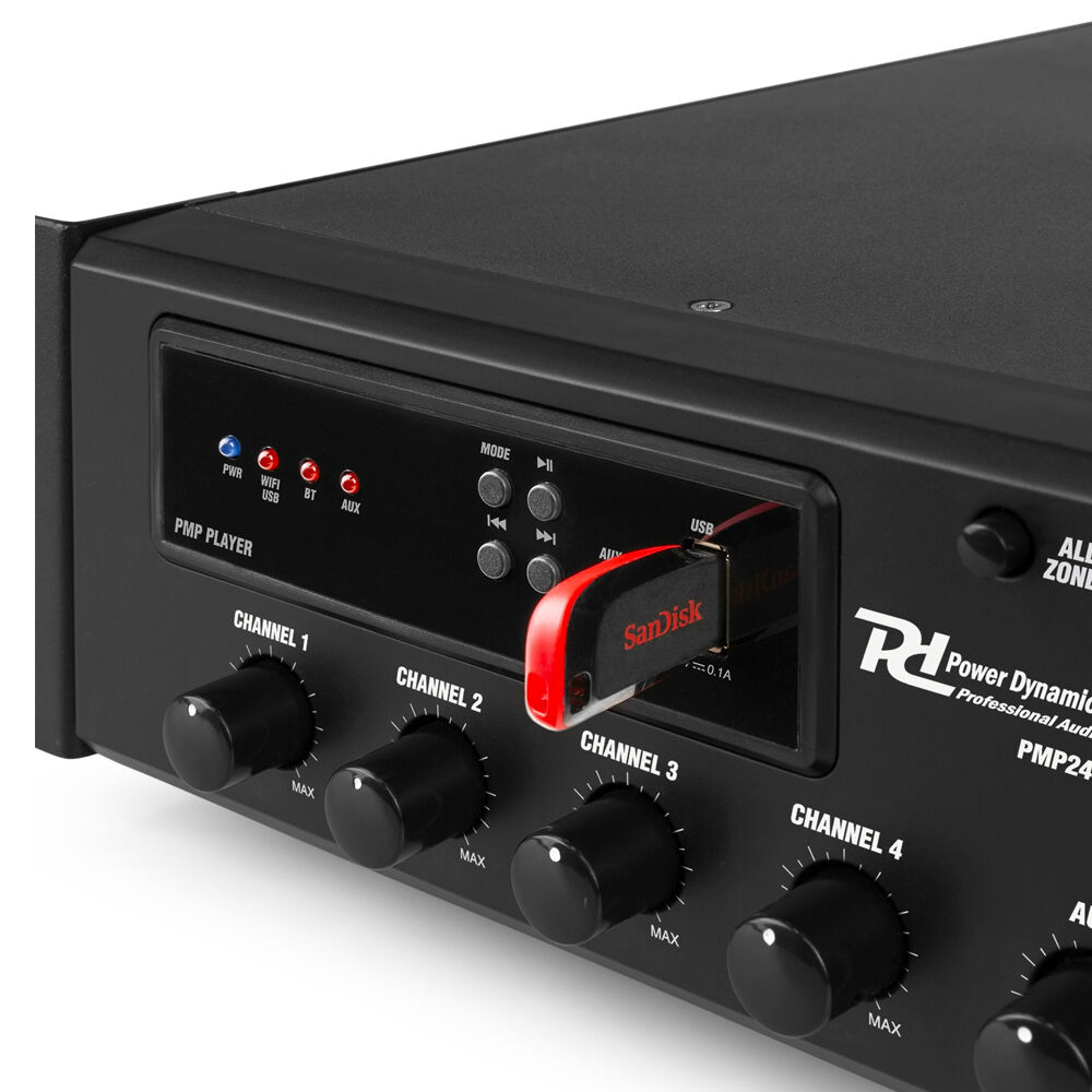Power Dynamics PMP PMP240 Commercial Mixer Amplifier 240W 6 Zones - Image 3