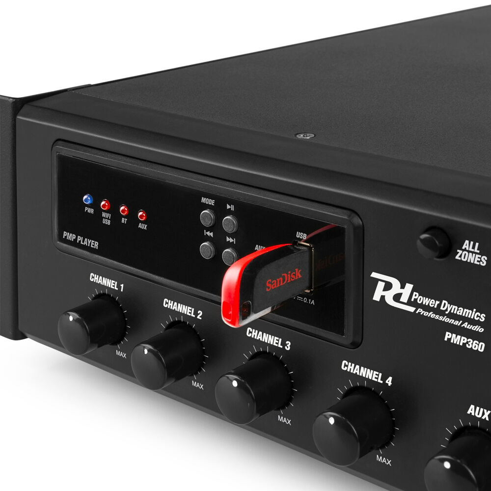 Power Dynamics PMP360 Commercial Mixer Amplifier 360W 6 Zones - Image 3