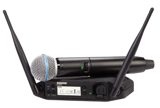 SHURE SHR-GLXD2+B58 Wireless Digital Transmitter Handheld GLXD2+ w/Beta58 Dual Band 2.4GHz and 5.8GHz