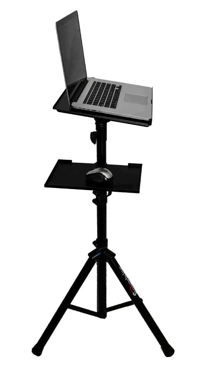 Laptop Projector Tripod Stand Height & Tilt Removable Tray + Carry Bag - Image 3