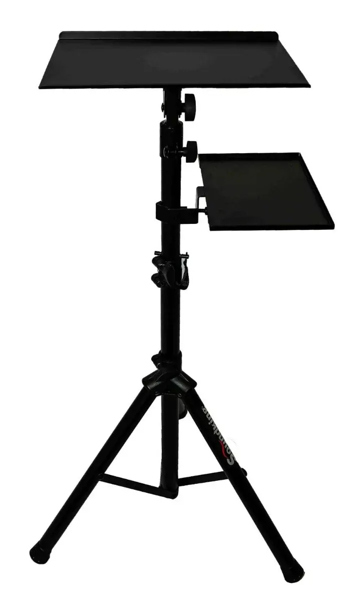 Laptop Projector Tripod Stand Height & Tilt Removable Tray + Carry Bag