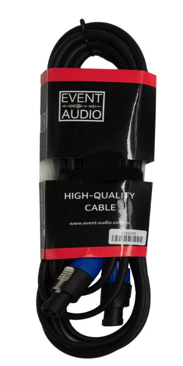 Event Lighting SPKSPK5EL - 5m Speakon 4 Pin Male to Male Speaker Lead - 1.5mm 2core